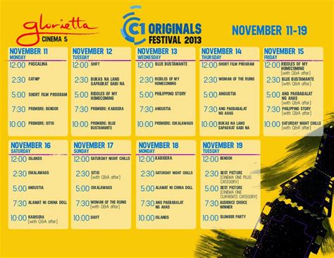 movie schedule glorietta